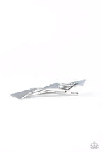 Load image into Gallery viewer, Know All The TRIANGLES - Silver hair clip 1618
