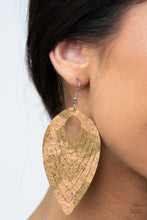 Load image into Gallery viewer, Cork Cabana - Green earring 1651
