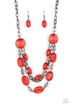 Load image into Gallery viewer, I Need a GLOW-cation - Red necklace 1750
