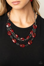 Load image into Gallery viewer, I Need a GLOW-cation - Red necklace 1750
