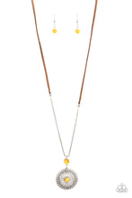 Load image into Gallery viewer, Where No MANDALA Has Gone Before - Yellow necklace 514
