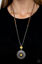 Load image into Gallery viewer, Where No MANDALA Has Gone Before - Yellow necklace 514
