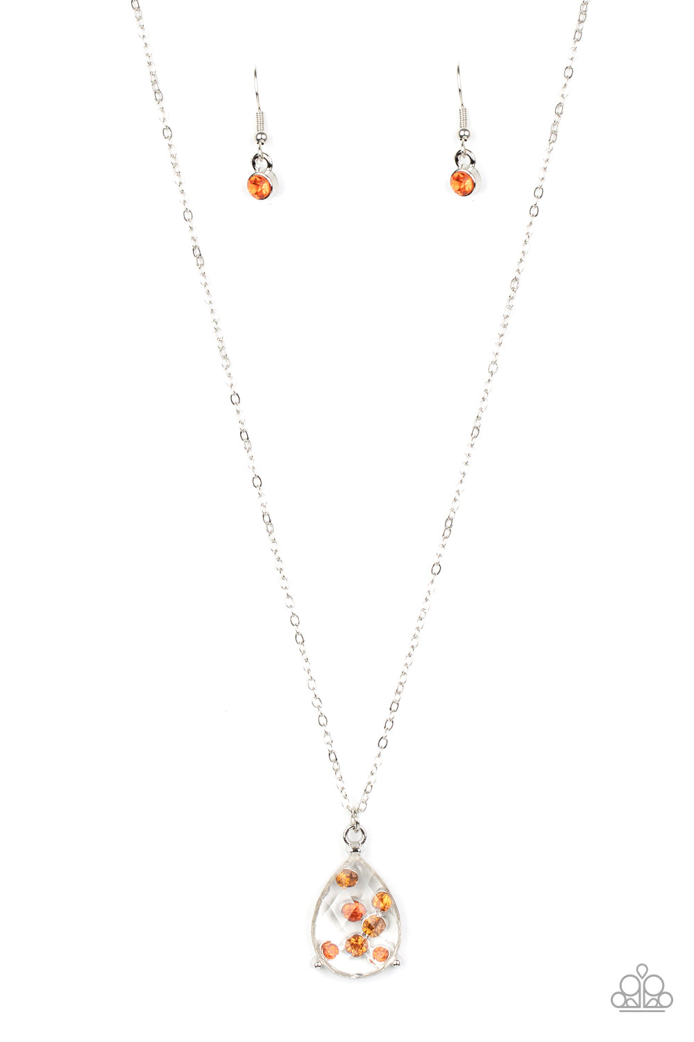 Stormy Shimmer - Orange necklace 2065