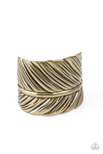 Load image into Gallery viewer, Where Theres a QUILL, Theres a Way - Brass cuff bracelet 1589
