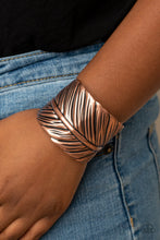 Load image into Gallery viewer, Where There's a QUILL, There's a Way - Copper cuff bracelet C016
