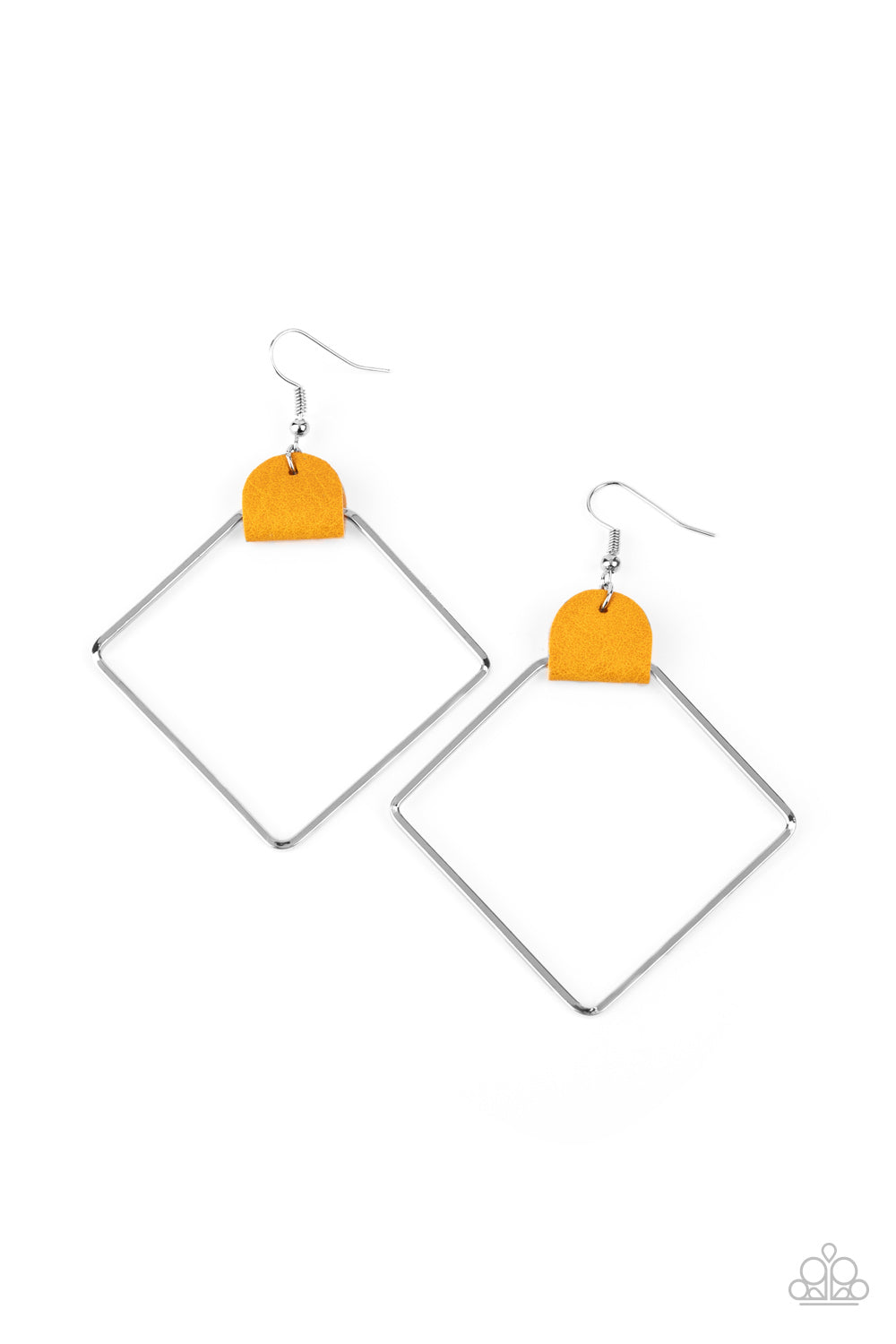 Friends of a LEATHER - Yellow earring 1696