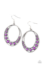 Load image into Gallery viewer, Crescent Cove - Purple earring F023

