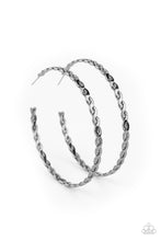 Load image into Gallery viewer, Infinite Twist - Black hoop earring 1665
