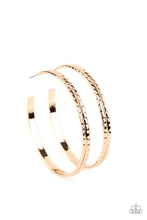 Load image into Gallery viewer, TREAD All About It - Gold HOOP Earring F055
