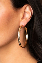 Load image into Gallery viewer, TREAD All About It - Gold HOOP Earring F055
