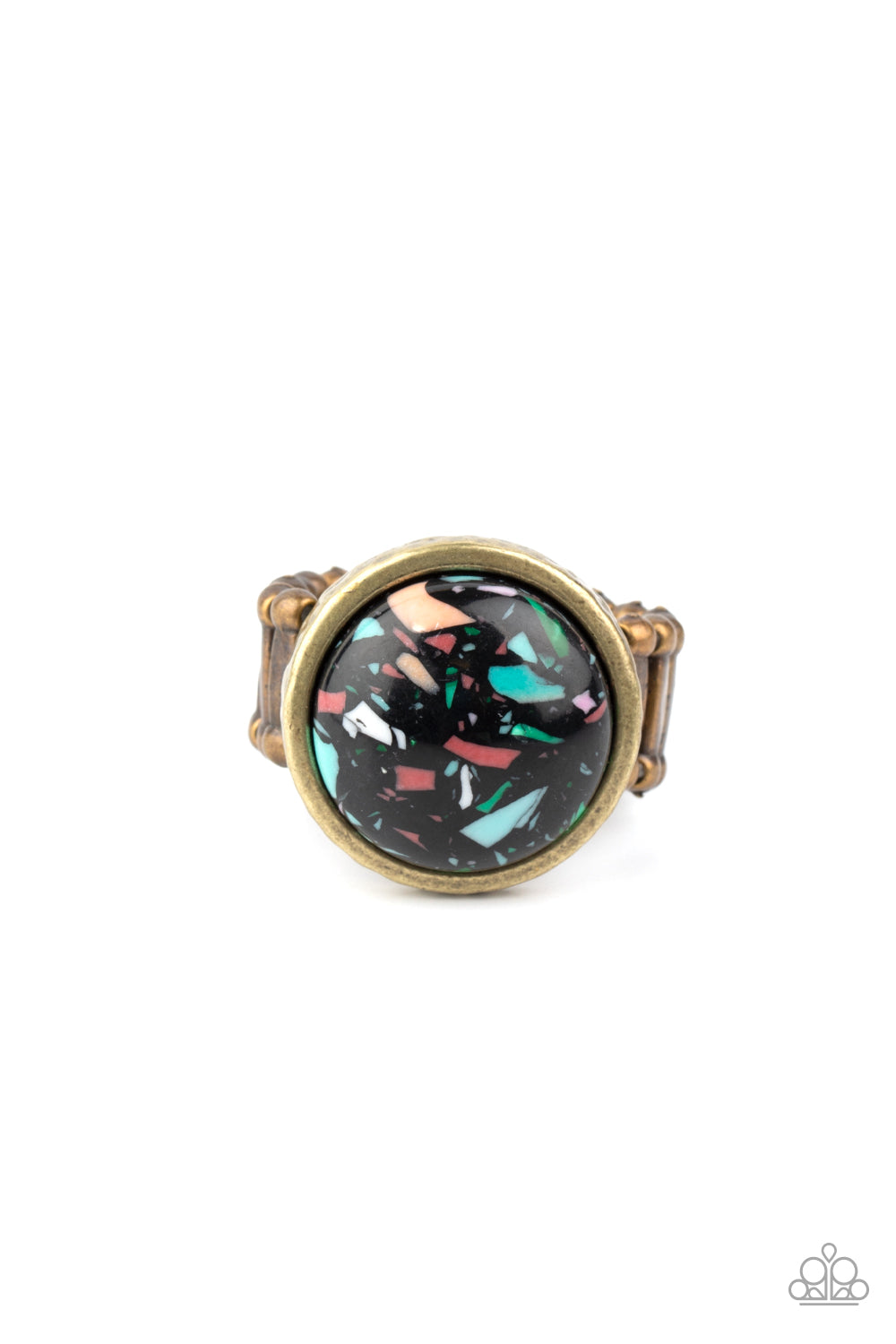 Marble Mosaic - Brass ring 1880