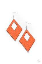 Load image into Gallery viewer, Woven Wanderer - Orange earring 541
