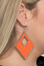 Load image into Gallery viewer, Woven Wanderer - Orange earring 541
