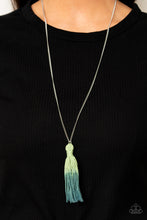 Load image into Gallery viewer, Totally Tasseled - Green necklace 553

