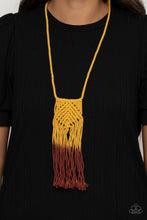 Load image into Gallery viewer, Look At MACRAME Now - Yellow necklace A019
