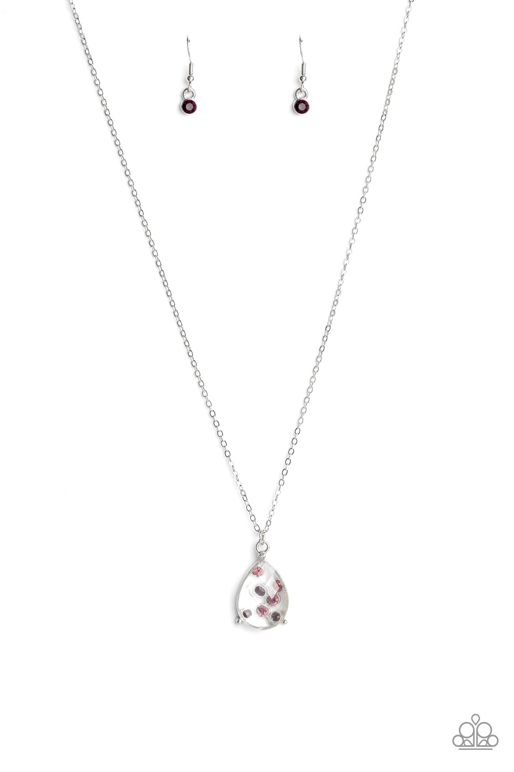 Stormy Shimmer - Purple necklace 1834