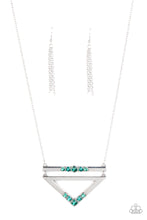 Load image into Gallery viewer, Triangulated Twinkle - Green necklace 1748
