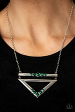 Load image into Gallery viewer, Triangulated Twinkle - Green necklace 1748
