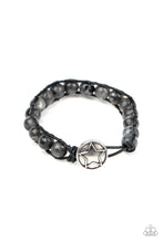 Load image into Gallery viewer, Homespun Stones - Black bracelet B075
