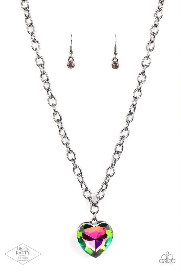 Flirtatiously Flashy - Multi necklace E049