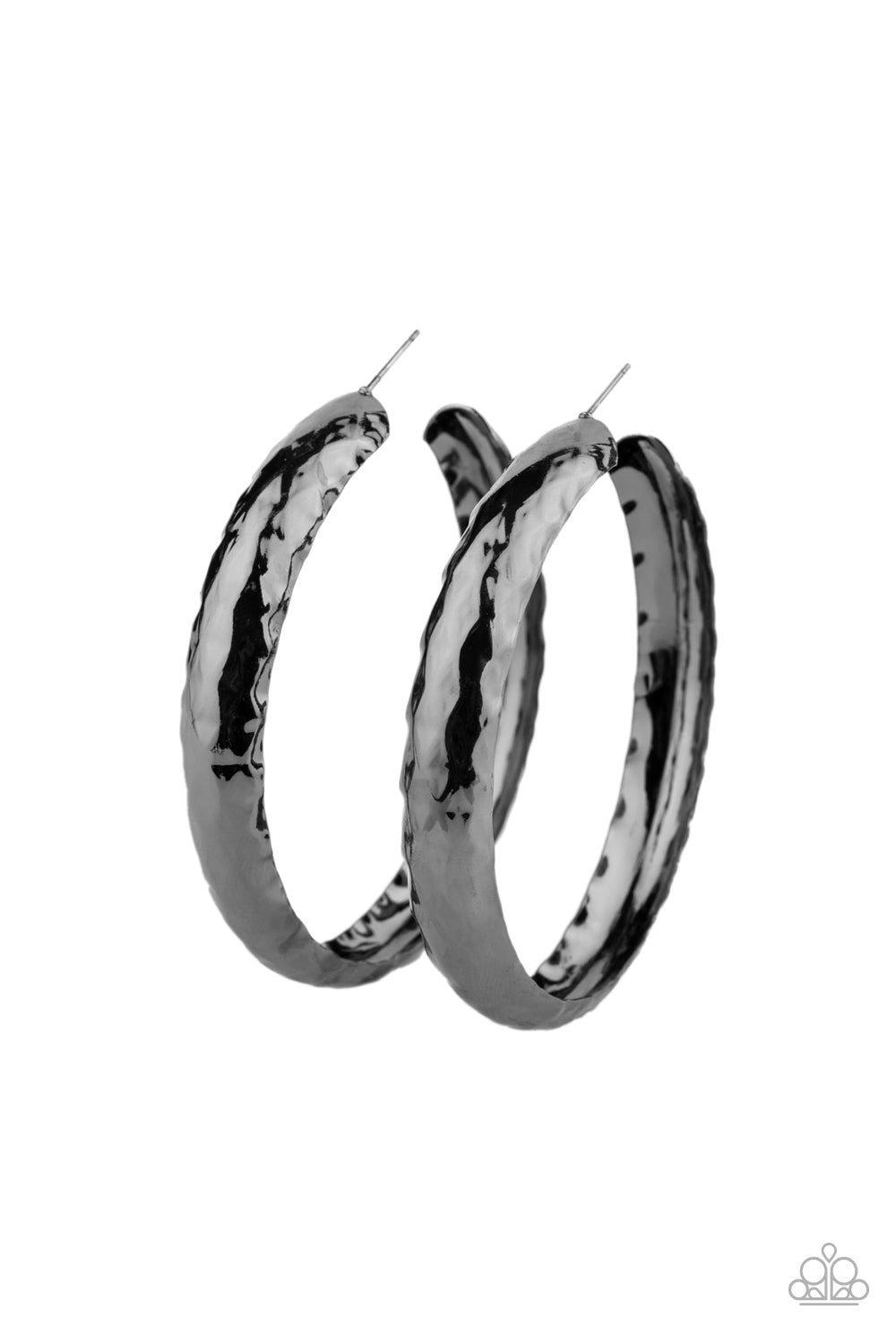 Check Out These Curves - Black hoop earring 1678