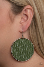 Load image into Gallery viewer, Wonderfully Woven - Green earring 1883
