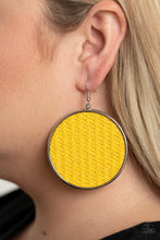 Load image into Gallery viewer, Wonderfully Woven - Yellow earring 579
