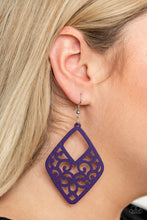 Load image into Gallery viewer, VINE For The Taking - Purple earring F023
