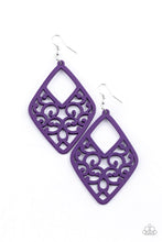 Load image into Gallery viewer, VINE For The Taking - Purple earring F023
