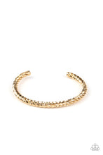 Load image into Gallery viewer, Mach Speed - Gold urban cuff bracelet 1646
