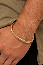 Load image into Gallery viewer, Mach Speed - Gold urban cuff bracelet 1646
