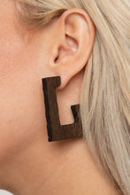 Load image into Gallery viewer, The Girl Next OUTDOOR - Brown hoop earring 1966
