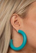 Load image into Gallery viewer, I WOOD Walk 500 Miles - Blue hoop earring 2010
