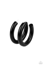 Load image into Gallery viewer, I WOOD Walk 500 Miles - Black hoop earring 1768
