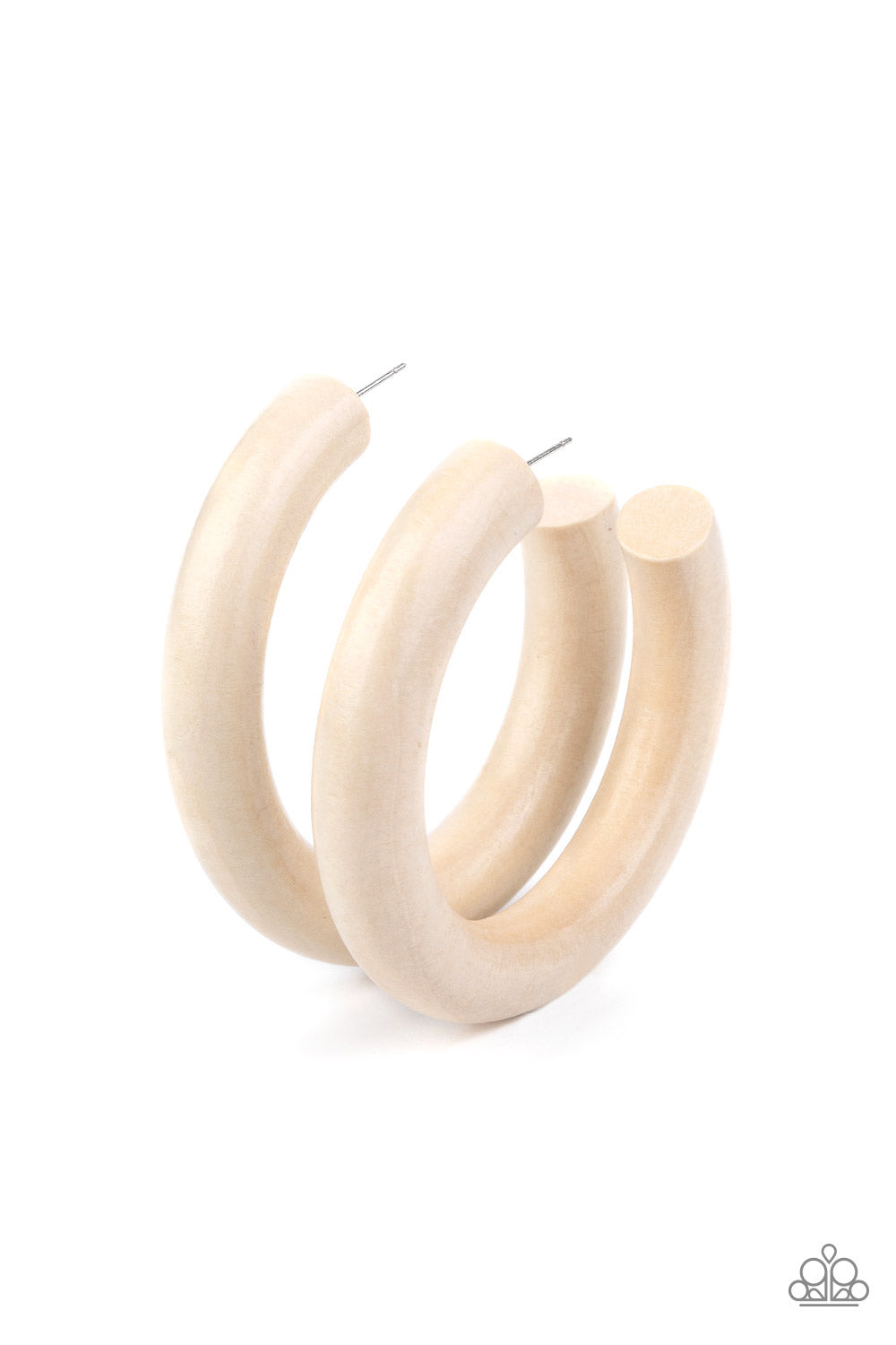 I WOOD Walk 500 Miles - White hoop earring 1552