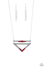 Load image into Gallery viewer, Triangulated Twinkle - Red necklace 1969
