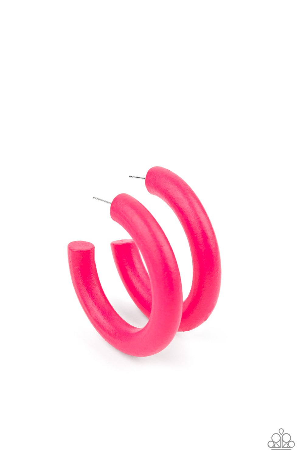 Woodsy Wonder - Pink hoop earring 538