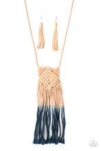 Load image into Gallery viewer, Look At MACRAME Now - Blue necklace 2006
