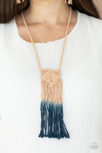 Load image into Gallery viewer, Look At MACRAME Now - Blue necklace 2006

