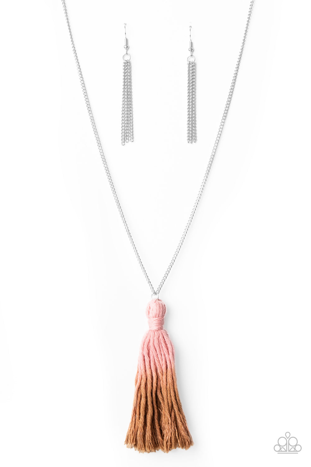 Totally Tasseled - Pink necklace A016