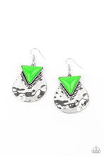 Load image into Gallery viewer, Road Trip Treasure - Green earring 577
