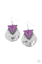 Load image into Gallery viewer, Road Trip Treasure - Purple earring 558

