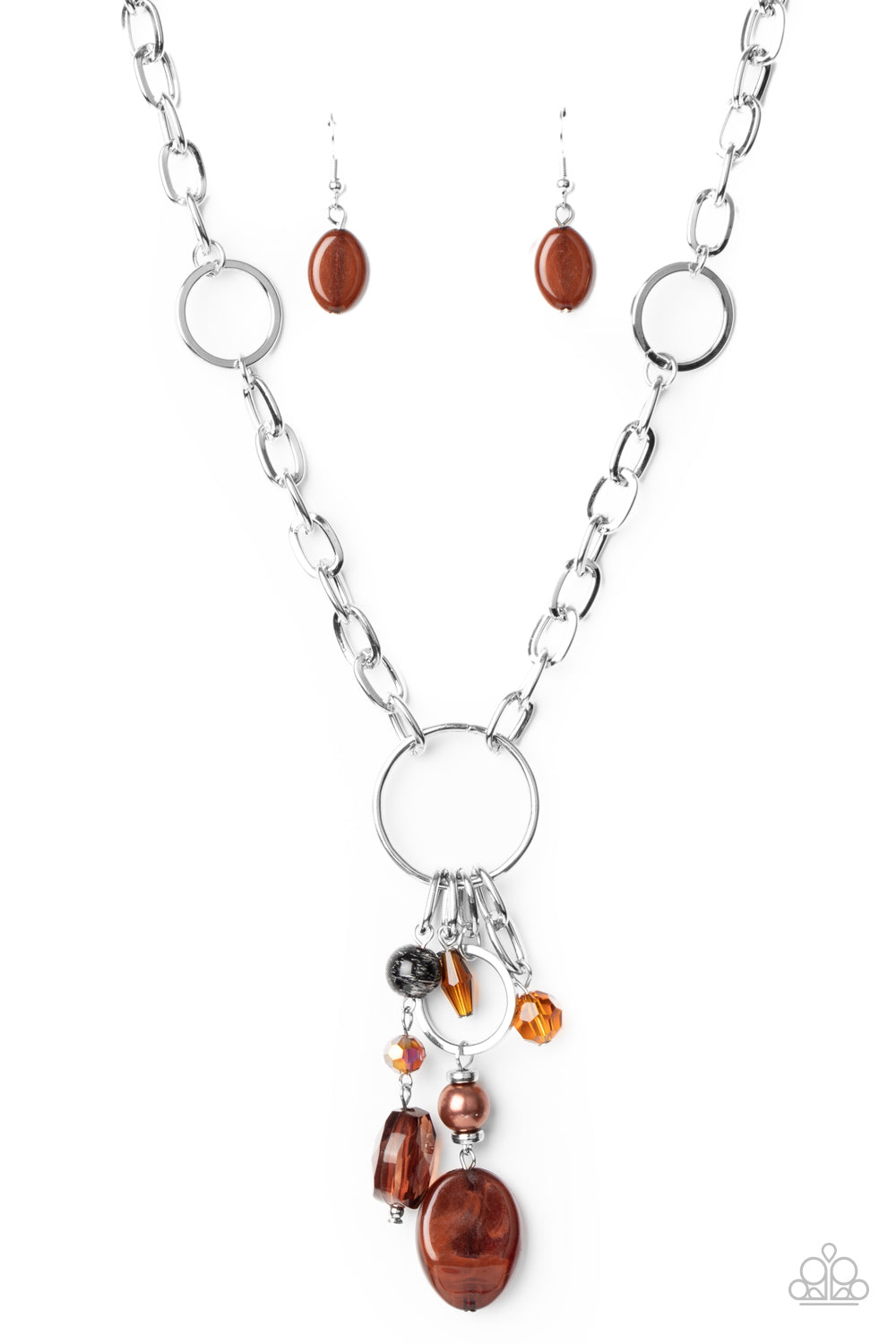 Lay Down Your CHARMS - Brown necklace 514