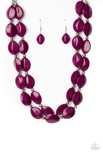 Load image into Gallery viewer, Two-Story Stunner - Purple necklace 1875
