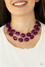 Load image into Gallery viewer, Two-Story Stunner - Purple necklace 1875
