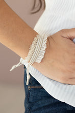Load image into Gallery viewer, Make Yourself at HOMESPUN - White bracelet 1854
