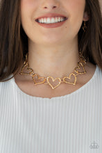 Load image into Gallery viewer, Vintagely Valentine - Gold necklace C026
