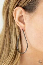 Load image into Gallery viewer, City Curves - Black hoop earring 1986
