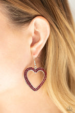 Load image into Gallery viewer, GLISTEN To Your Heart - Red earring 1807
