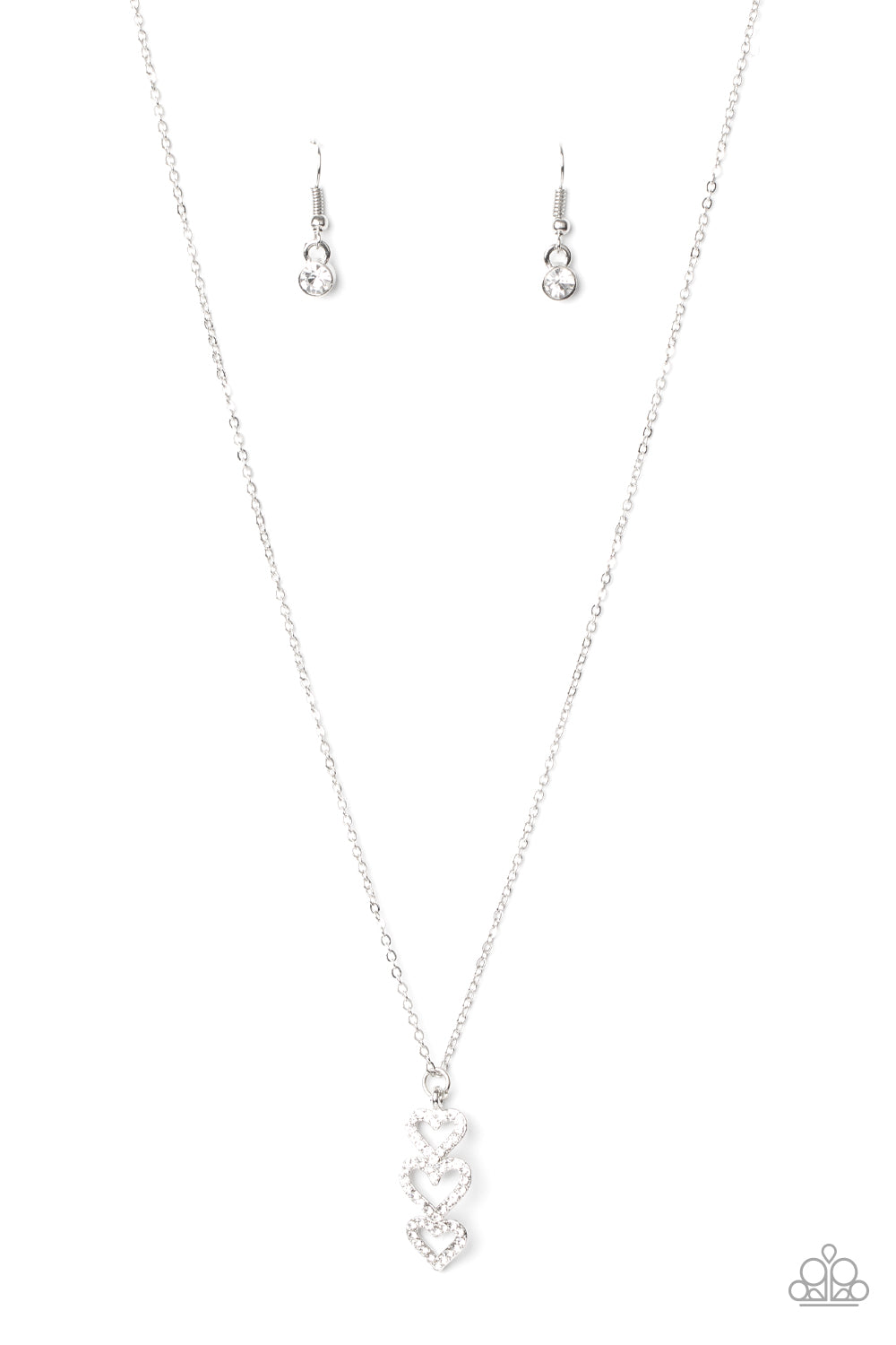 With All Your HEARTS - White necklace 2193